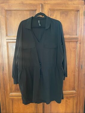 Athleta drawstring poplin dress, 2x